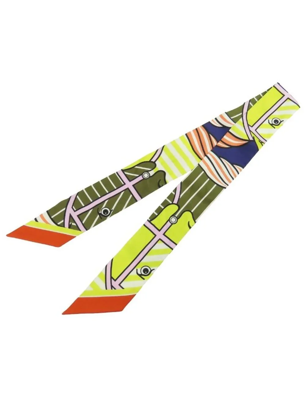 Hermes Twilly 05 Bronzex Violetx Jaun Silk Quadrige Baydadere Scarf